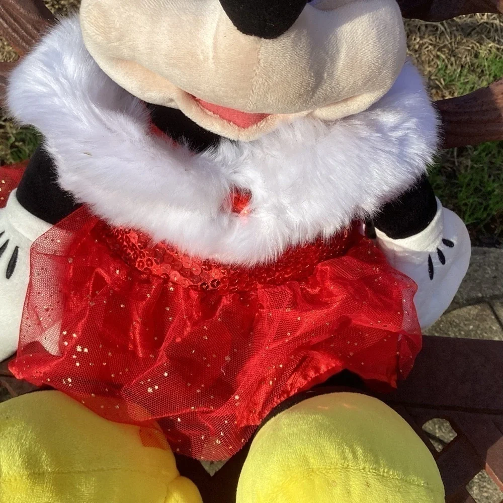 Build A Bear Minnie Mouse 19.5” Tall Comes With Red Party Dress